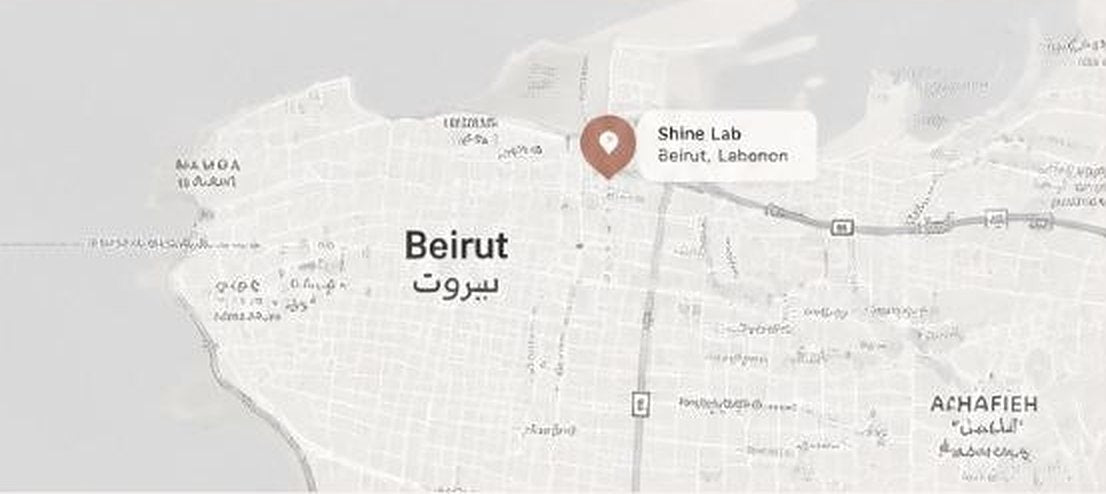 Map of Beirut, Lebanon